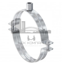 Хомут трубный fischer FRSN двухэлементный с комби-гайкой без звукоизоляции ОЦ, M10/M12 210-219 мм (8")