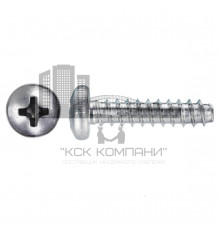 Саморез с тупым концом DIN 7981 F и полукруглой головкой шлиц Phillips, 3.9x45 мм