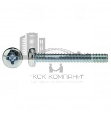 Винт с полукруглой головкой DIN 7985 полная резьба шлиц PH ОЦ, M10x25 мм