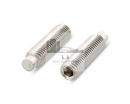 Винт установочный DIN 915 (ISO 4028) A4 с цилиндрическим концом и внутренним шестигранником, M10x25 мм