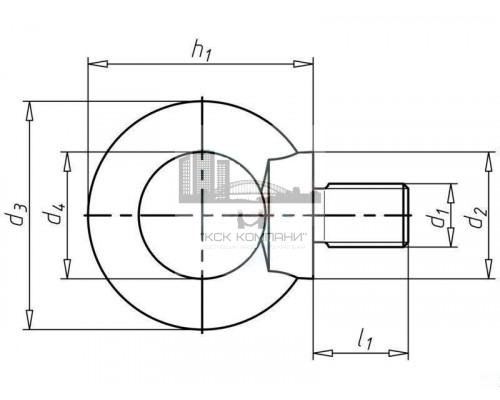 Рым-болт DIN 580 А2 нержавеющий, M20