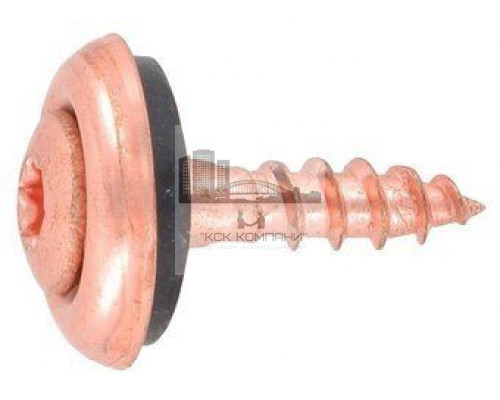 Art. 9167 A2-Cu 4,5X60 Z Саморез (шуруп самонарезающий) с полупотайной головкой PZ двухсоставной шайбой 15мм