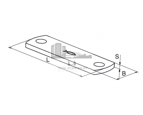 Скользящая пластина fischer FMFS DP4 для крепления кронштейнов FMPS гоц. сталь, 130x35x4 мм