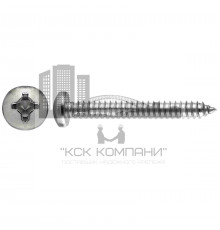 Винт самонарезающий DIN 7981 A2 полукруглый с острым концом шлиц PH, 3.9x38 мм