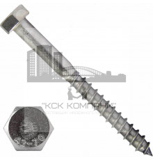 Шуруп глухарь шестигранный DIN 571 A2 неполная резьба, 8x160 мм