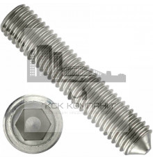 Винт установочный DIN 914 А2 с внутренним шестигранником и коническим концом, M5x16 мм