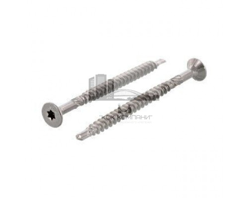 Art. 9246 AISI 410 4,5X70/42 TX20 Шуруп нержавеющий самосверлящий самозенкующий с потайной головкой со второй фиксирующей резьбой, звездообразный шлиц T