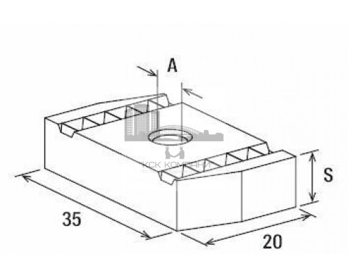 Гайка канальная fischer FCN A4 нержавеющая для профиля FUS, M16 20x35x12 мм