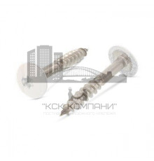 Art. 9086 A2 4,8X32 TX20 - RAL 9010 Саморез с расширенной низкой полукруглой головкой, неполная резьба, звездообразный шлиц TX