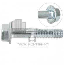 Болт шестигранный с фланцем DIN 6921 10.9 и насечками неполная резьба ОЦ, M16x40 мм