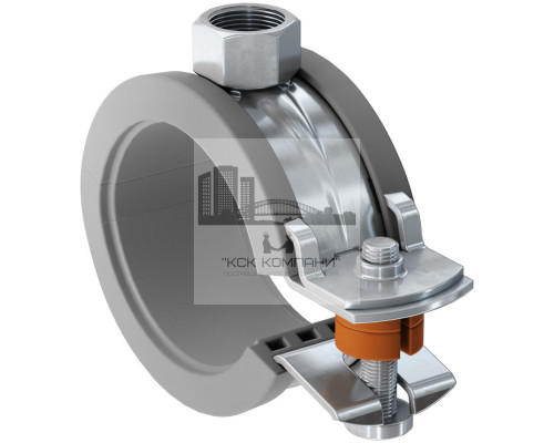 Хомут  FKS Plus одновинтовой для пластиковых трубопроводов ОЦ, M8 40-44 мм (1 1/4)