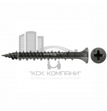 Шуруп по гипсокартону fischer FSN-TPGM потайной с резьбой HiLo и шлицем PH фосфат. сталь, 3.9x32 мм