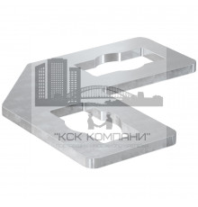 Угловой соединитель fischer PFFF 2L A4 для профилей FUS нержавеющий, 92x92x40x2 мм