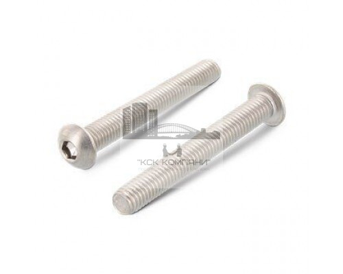 Винт с полукруглой головкой ISO 7380-1 A4 и внутренним шестигранником, М12х110 мм