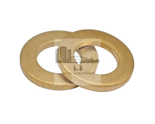 Шайба плоская DIN 125 латунная, M27 (D28)