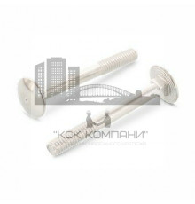 Болт с полукруглой головкой DIN 603 A4 квадратным подголовком и неполной резьбой, M12x260 мм