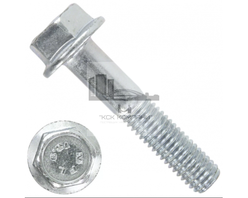 Болт шестигранный с фланцем DIN 6921 10.9 и неполной резьбой ОЦ, M16x60 мм