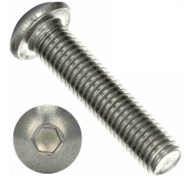 Винт с полукруглой головкой ISO 7380-1 A2 и внутренним шестигранником, M3x22 мм