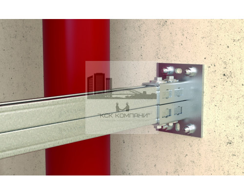 Фланец седельный fischer PSF 124 ZL для монтажных шин FUS гоц. сталь, 42x108x210x4 мм