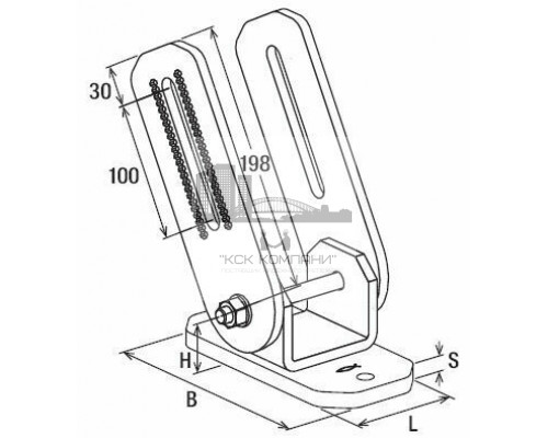 Кронштейн регулируемый fischer FMVB PII для системы FMS гоц. сталь, 190x90x198 мм