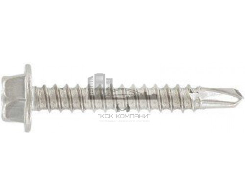 Саморез шестигранный с прессшайбой ISO 15480 AISI 410 со сверлом, 5.5x80 мм