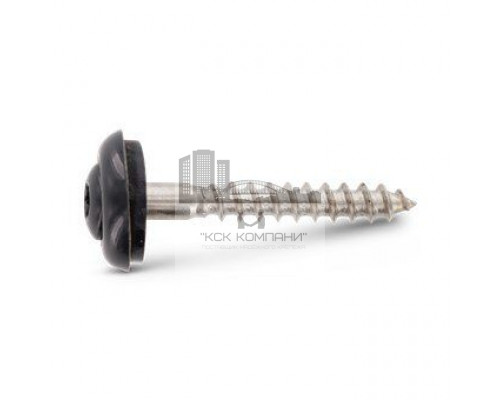 Art. 9087 A2 4,5X100 TX20 - RAL 7016 Шуруп нержавеющий c полупотайной головкой и двухсоставной шайбой, со свободной EPDM прокладкой, цвет антрацитово-серый з