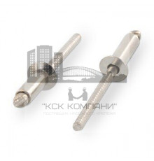 ISO 15984 A2/A2 5X10 Заклепка нержавеющая с потайным бортиком, открытый конец, рифленая оправка