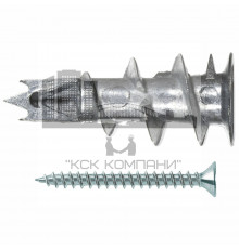 Дюбель металлический fischer GKM 27 S самонарезающий для ГКЛ с потайным шурупом, 31 мм (4.5x50 мм)