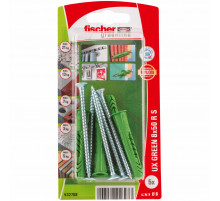 Дюбель универсальный fischer UX Green R S K NV с потайным шурупом ЭКО, 8x50/5x65 мм