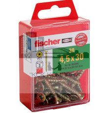 FPF-SZ YZF Саморез универсальный fischer, c потайной головой и полной резьбой (комплект из 30 шт)