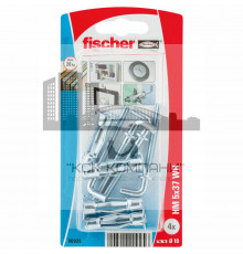 Металлический дюбель для пустотелых конструкций fischer HM WH K NV с крюком ОЦ, 5x37 мм