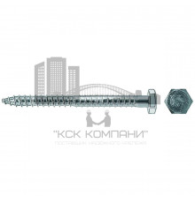 Шуруп шестигранный "Глухарь"  6-kt. оцинкованный, 10x105 мм