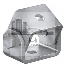 Скоба шарнирная FUH 13 для монтажных шин  FUS оц.сталь,  60x40x5x63 мм