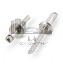 Заклепка вытяжная со стандартным бортиком DIN 7337 (ISO 15983) A2 открытая, 4.8x8 мм (2-4)
