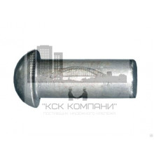 Заклепка забивная под молоток ГОСТ 10299 с полукруглой головкой сталь без покрытия, 16x48