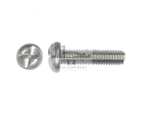 Винт антивандальный с полукруглой головкой Art. 9131 A2 шлиц One-Way, M5x8 мм