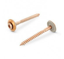 Art. 9087 A2-Cu 4,5X20 TX20 Шуруп нержавеющий c полупотайной головкой и двухсоставной шайбой, с фиксированной EPDM прокладкой звездообразный шлиц TX (TORX)