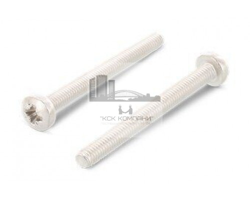 Винт с полукруглой головкой DIN 7985 A2 полной резьбой шлиц PZ, M3x20 мм