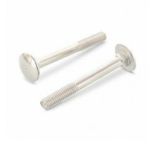 Болт с полукруглой головкой DIN 603 A4 квадратным подголовком и неполной резьбой, M8x45 мм