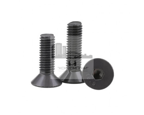 Винт потайной с внутренним шестигранником DIN 7991 10.9 полная резьба ОКС, M6x70 мм