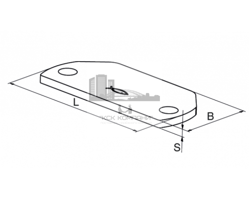 Скользящая пластина fischer FMFS LL для крепления кронштейнов FMPS гоц. сталь, 130x60x6 мм