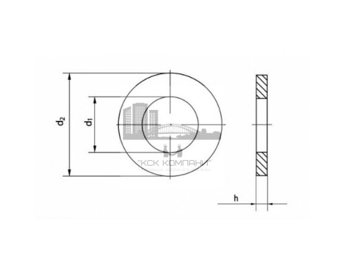 Шайба плоская ГОСТ 52646 для высокопрочных болтов сталь без покрытия, M24