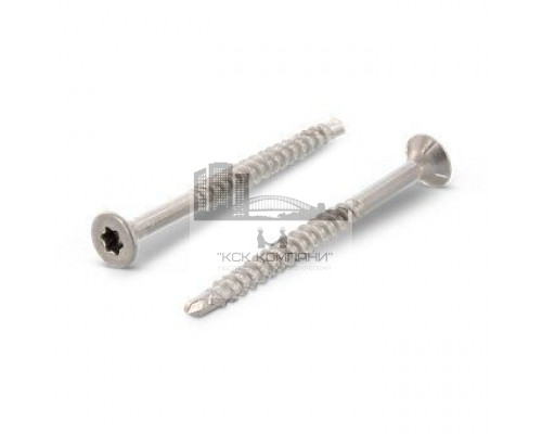 Саморез самозенкующийся со сверлом Art. 9044 A2 потайной по дереву шлиц TX, 6x200 мм