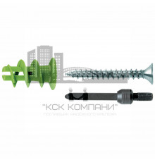 Дюбель для гипсокартона fischer GK S Green с потайным шурупом экологически чистый, 22 мм (4.5x35 мм)