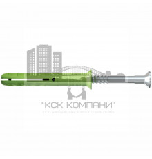 Дюбель-гвоздь fischer N S Green с потайным бортиком и шурупом ЭКО, 8x80/40 мм