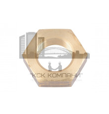 Гайка шестигранная низкая DIN 439 латунная, M6