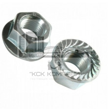 Гайка шестигранная с фланцем DIN 6923 6.0 со стандартным шагом резьбы ОЦ, M6