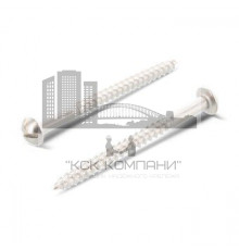 Шуруп полукруглый DIN 96 A4 по дереву прямой шлиц, 3x16 мм