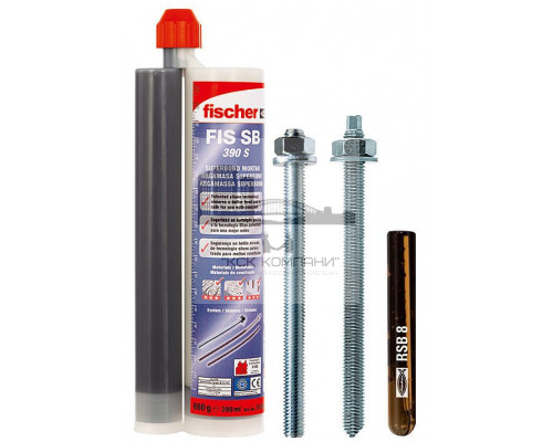 Химическая капсула  RSB для установки в бетоне от -30°С винилэстер, M12x75/150 мм