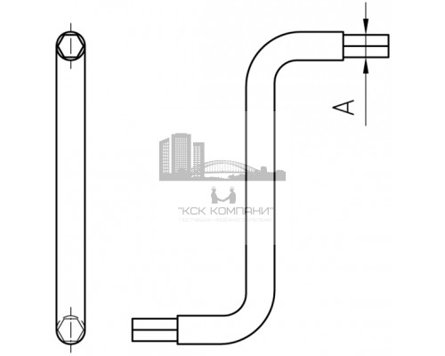 Ключ мебельный шестигранный ART 7440 Z-образный ОЦ, 3x42 мм